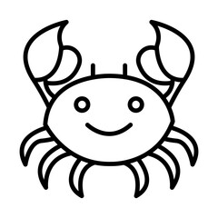 Crab line icon