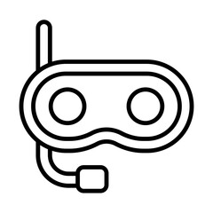 Diving Mask line icon
