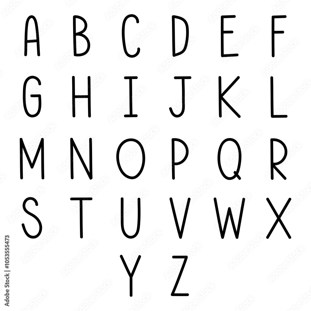 Poster styled alphabet set design element