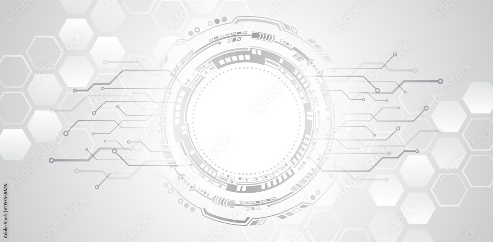 Aufkleber abstract futuristic circuit board. high tech digital technology design. high computer technology ele