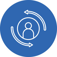Returns Processing line circle icon
