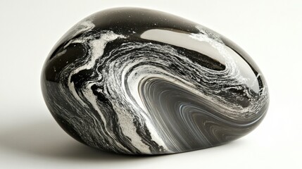 Black, silver stone surface. Generative AI