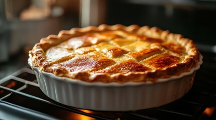 Warm pie fresh from the oven
