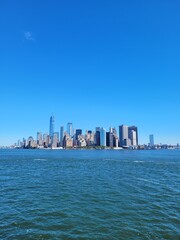 Obraz premium new york skyline seen from the staten island ferry