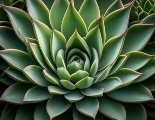 Fototapeta premium Close-Up Depiction of a Succulent Plant with Thick, Fleshy Leaves