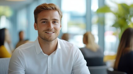 Obraz premium The Friendly Young Businessman