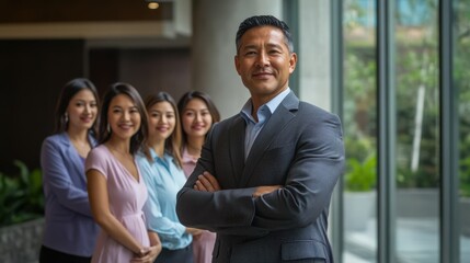 Obraz premium The Confident Business Team Leader