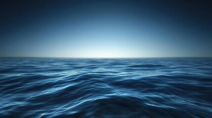 Obraz premium Dark blue ocean surface above. Generative AI