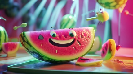 Vibrant Vibes: The Enthusiastic Watermelon
