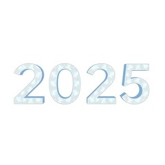 Stylish and unique text "2025" isolated on plain background