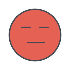 Neutral Face Vector Icon