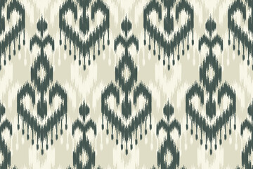 beautiful native fabric. Ethnic Ikat oriental seamless pattern. Hand drawn tribal style. for carpet, textile, rug, clothing, batik, motif.