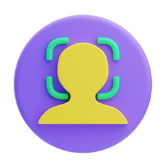 3D Facial Recognition Security Illustration
