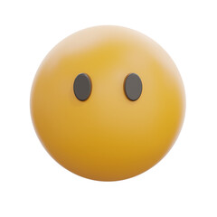 3D Faceless Smiley Emoji Design