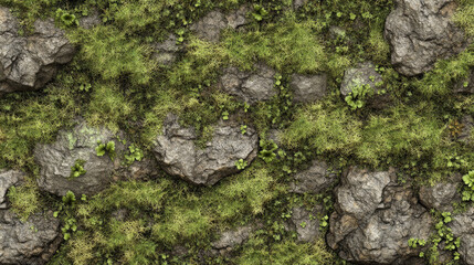 Obraz premium Moss-covered ground texture