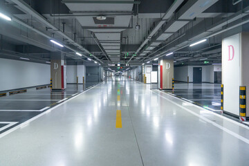 Spacious Modern Underground Parking Garage