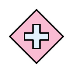 Obraz premium Plus Sign Vector Icon