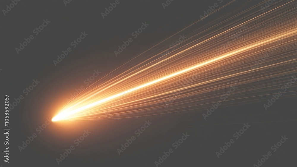 Poster a glowing comet or light streak effect isolated on transparent background