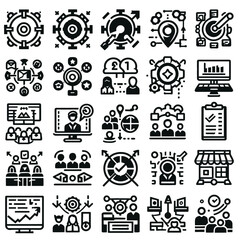 Organization icon set vector