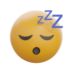 3D Sleeping Face Emoji Emoticon Icon