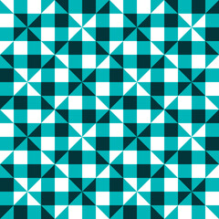 Obraz premium Seamless pattern with geometric motifs in three colors