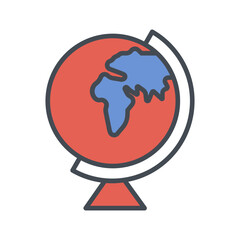Earth Globe Europe-Africa Vector Icon