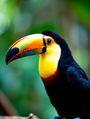 Fototapeta premium Photograph of a tropical toucan bird