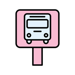 Bus Stop Vector Icon