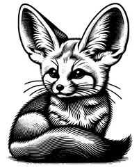Cute fennec fox vector