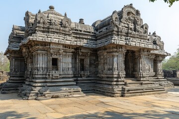 Obraz premium An intricately carved stone temple showcasing architectural beauty and cultural heritage.