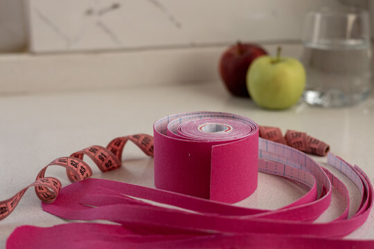 Special physical multi-colored teips for taping muscles during sports and other injuries.