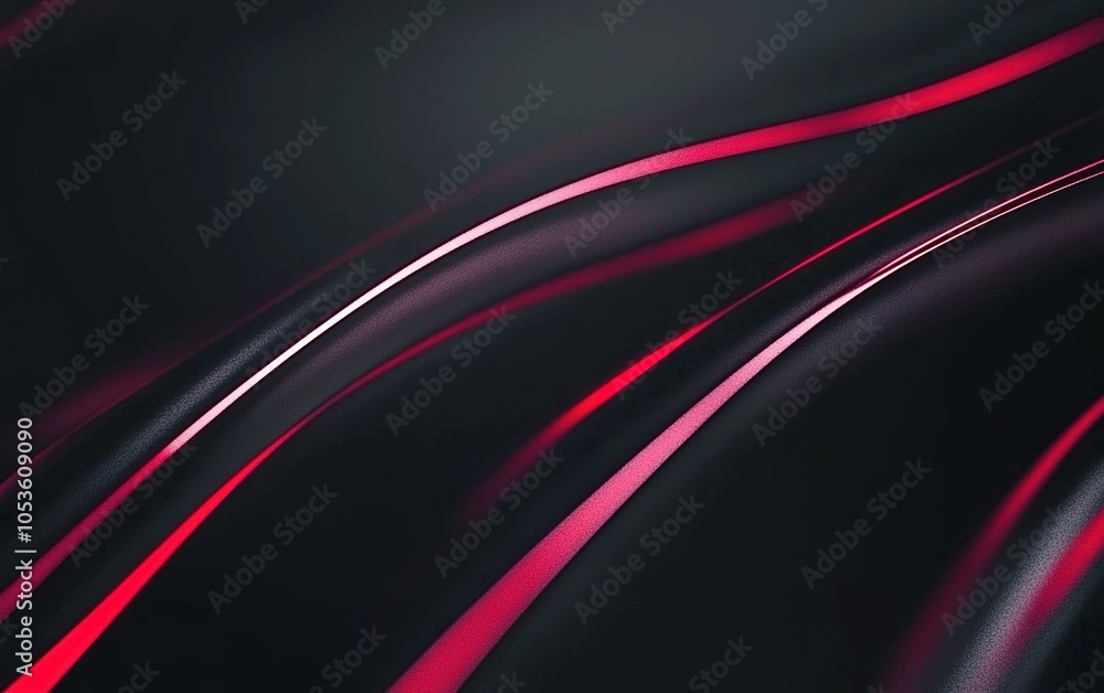 Poster a close-up view of flowing red and black curves, creating a smooth and modern abstract pattern in a 