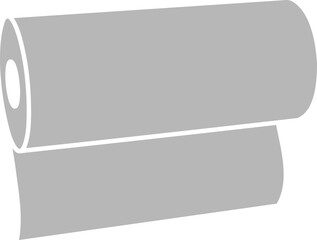 Textile roll vector icon. Paper tube illustration design for kitchen cleaning towel, carpet, scroll whatman, fabric.