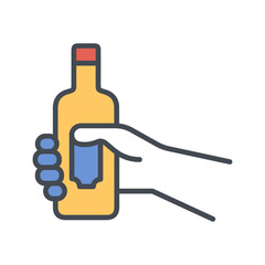 Wine Bottle Holder Vector Icon