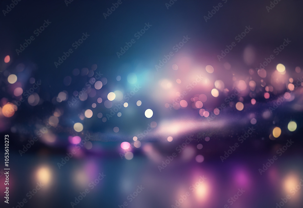 Poster an abstract background of blurred colorful lights creating a wavy, dreamy effect.