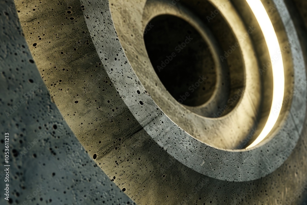 Aufkleber a close-up view of a circular object mounted on a wall