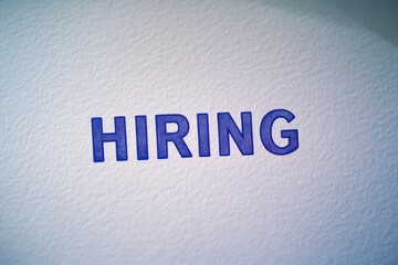 Hiring Sign Close Up