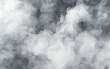 A dense layer of gray and white fog covering a natural landscape during a calm morning in early autumn