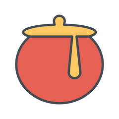 Honey Pot Vector Icon