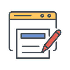 Obraz premium News Blog Vector Icon