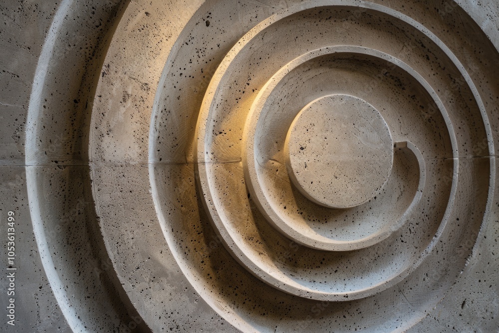 Poster close-up of a round shape on a surface, possibly decorative or architectural feature