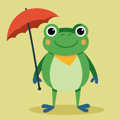 frog with umbrella