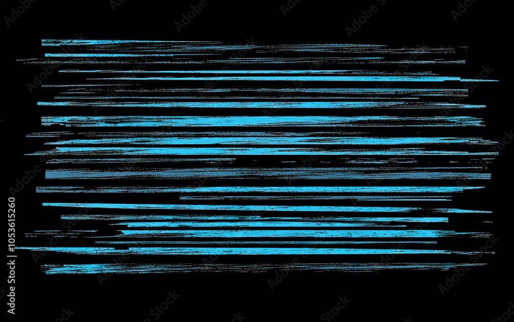Poster abstract blue and black textured pattern with horizontal lines creating a dynamic visual effect