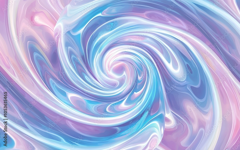 Aufkleber colorful swirling abstract pattern with shades of blue and pink creating a mesmerizing vortex effect