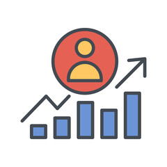 Career Growth Vector Icon