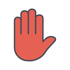 Fototapeta premium Raising Hands Vector Icon