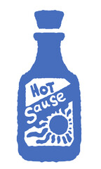 Hot Sauce Bottle Illustration vector