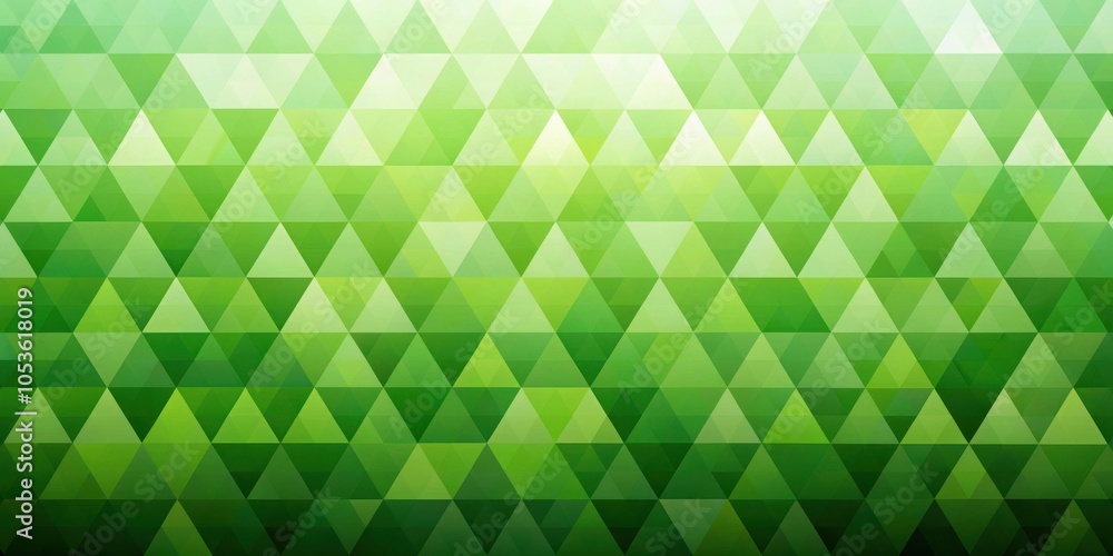 Wall mural abstract green triangle pattern background design for vibrant graphic projects