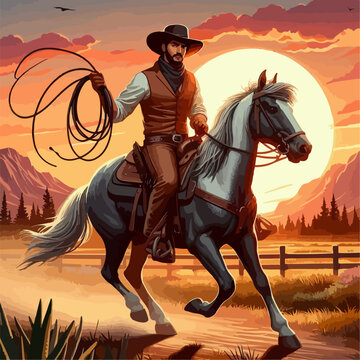 cowboy with horse