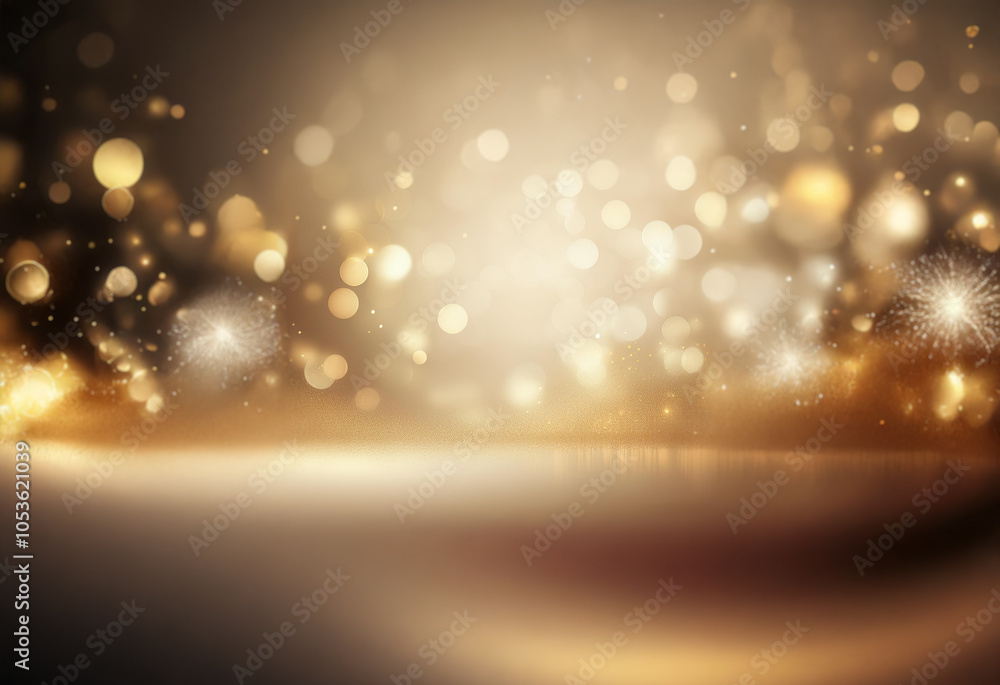 Aufkleber a shimmering gold and white background with a soft, blurred effect. the background creates a festive